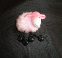 welsh pink sheep magnet