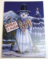nadolig llawen snowman card