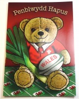 penblwydd hapus card with bear