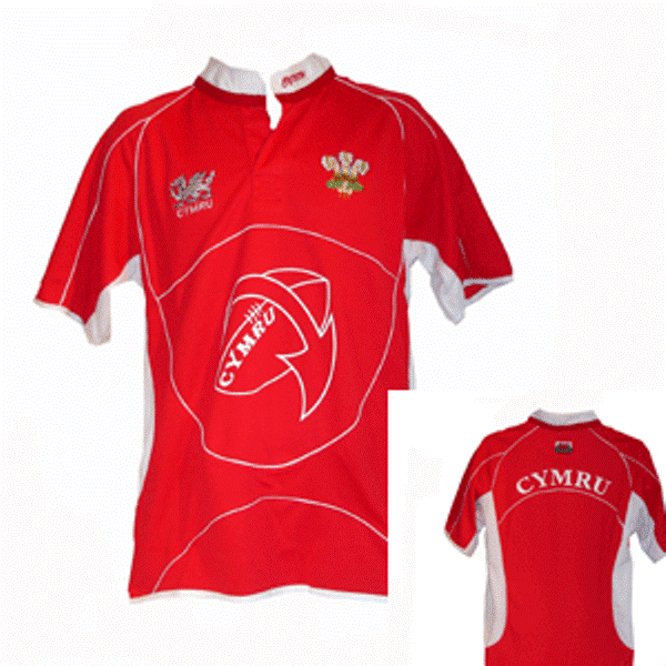 Mens Red Wales Rugby Jersey