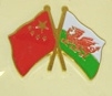 welshand chinese flag pin