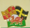 Welsh, St David and Baner Llywelyn ap Gruffydd flag pin