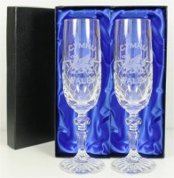 wales crystal champagne glasses