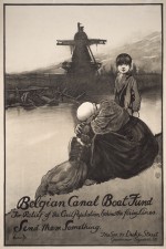 Belgian Canal boat poster