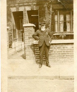 William Bannister outside his home in Exmouth Road