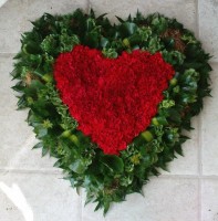 Based Textured Heart Funeral Tribute