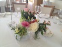 Eclectic vintage vases wedding centrepieces