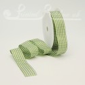 25mm Lime Green Gingham ribbon