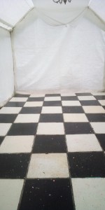 Budget Mini Marquee with Black and white floor.