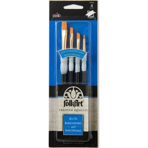 FolkArt ® Brush Sets - Soft Grip - Angular Brush Set
