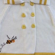 Bumble Bee Knitted pram coat - Powell Craft UK