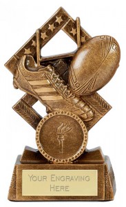 Wave Rugby Ball League Union Trophy Award 4 sizes FREE ENGRAVING & P&P 