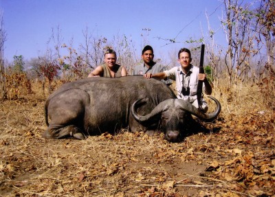 Anthony with buffalo