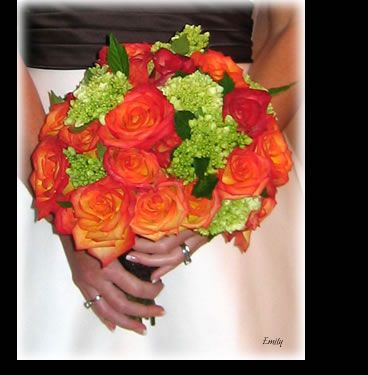 Flame Orange Rose Bouquet