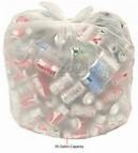 Clear Recycling Bags / Sacks / Refuse / Rubbish x 100