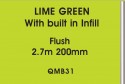Lime Green with Built in Infill