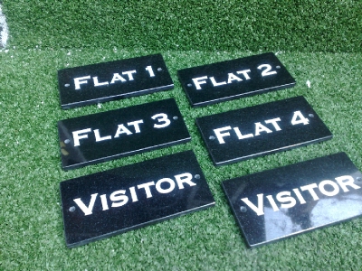 200/100/10 200mm/100mm/10mm Black Granite House Numbers