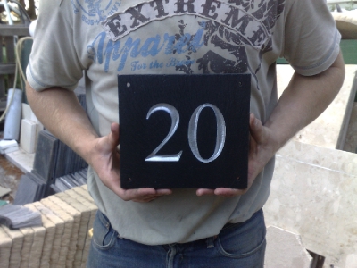 20020010RS 200MM/200MM/10MM BLACK RIVEN SLATE