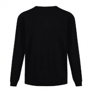 RKGFBOBLCOVNKP Grangefield Boys Black Cotton V-Neck Knitted Pullover : from £21.99