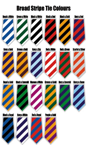 STBSTISCWT Stock Broad Stripe Ties & Matching Scrunchies : from £4.99