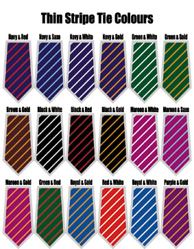 STTSTISCWT Stock Thin Stripe Ties & Matching Scrunchies : from £4.99