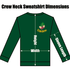 ZCODBGCNSS26 Oakdene Primary Bottle Green Crew Neck Sweatshirt : from £12.99
