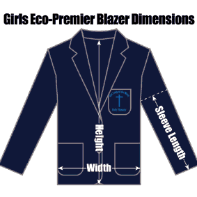 DLOLGINBECBL Our Lady OTMHR Girls Navy Blue Eco-Premier Blazer : from £30.99