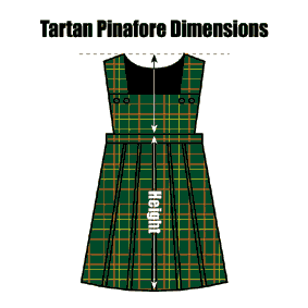 GWOLBGTAPF Our Lady OTMHR Bottle Green Tartan Pinafore Dress : £22.99