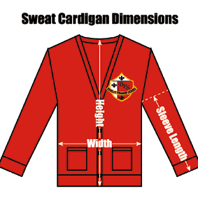 ZCBPRESWCA26 Bewley Primary Red Girls Sweat Cardigan : from £14.99