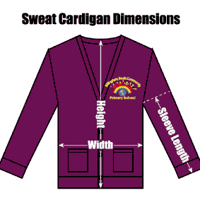 ZCBSMASWCA26 Billingham South Maroon Girls Sweat Cardigan : from £14.99
