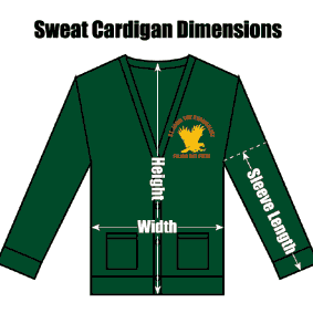 ZCSJBGSWCA26 St Johns RC Bottle Green Girls Sweat Cardigan : from £14.99