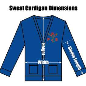 ZCRPRBSWCA26 Roseberry Primary Royal Blue Girls Sweat Cardigan : from £14.99