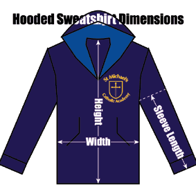 SMNBHOSPTOSP St Michaels RC Navy Blue Hooded Sports Top : from £16.99