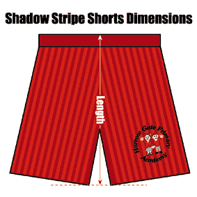 ZCHGRESHSTSH Harrow Gate Primary Red Shadow Stripe, Draw String Shorts : from £8.99