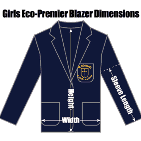 DLSMGINBECBL St Michaels RC Girls Navy Blue Eco-Premier Blazer : from £30.99