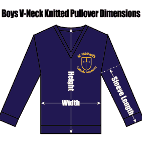 RKSMBONBCOVNKP St Michaels RC Boys Navy Blue Cotton V-Neck Knitted Pullover : from £21.99