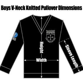 RKNFBOBLCOVN Northfield Academy Boys Black Cotton V-Neck Knitted Pullover : from £21.99