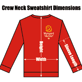 ZCWPRECNSS26 Wynyard Primary Red Crew Neck Sweatshirt : from £12.99