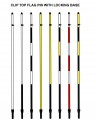 clip top 7ft flag pin complete with dislock or locking base