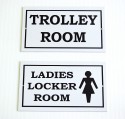 door signs, locker room signs