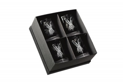 Hare Engraved Glass Tumbler Gift Set (Set of 4)