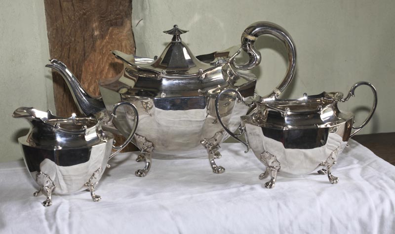 Solid Silver 3-piece Tea Set c.1912-38