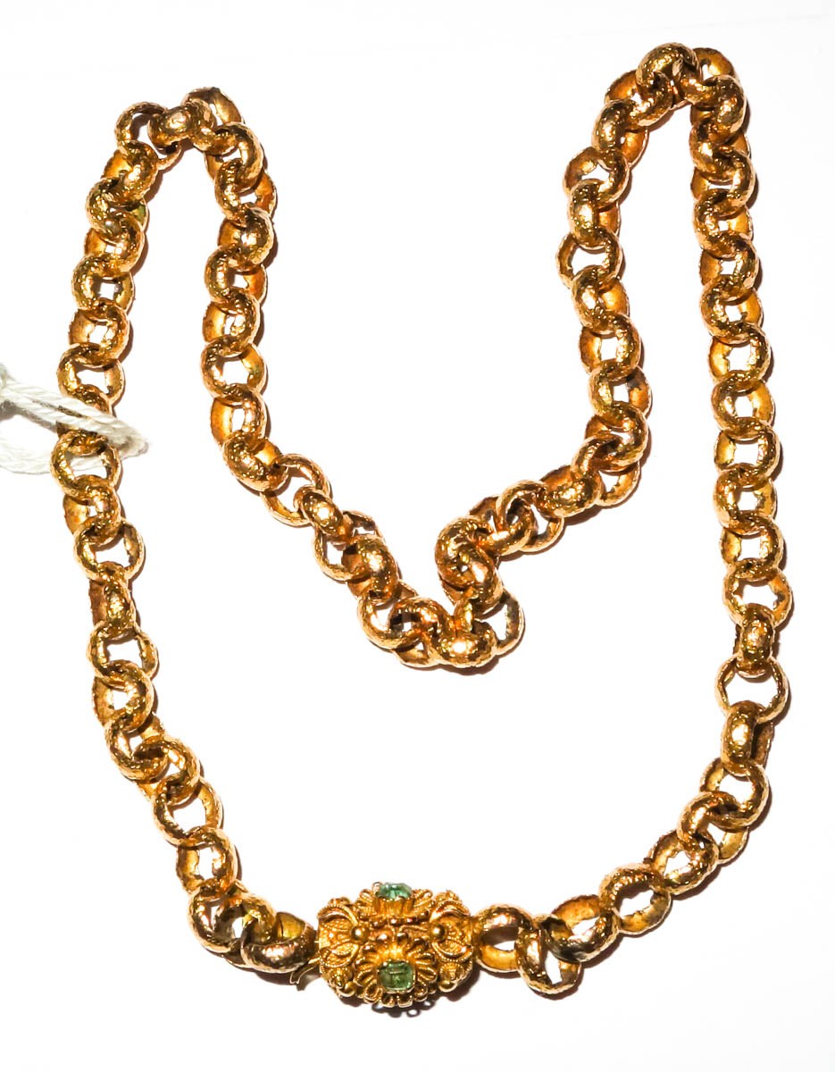 Necklace 18 Ct Solid Gold Georgian