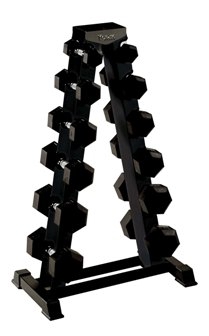 Hex Dumbells 2kg - 10kg with Rack