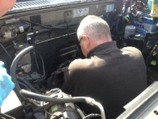 The boss getting stuck in