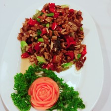 Hunan Smoky Bacon with Dry Turnip