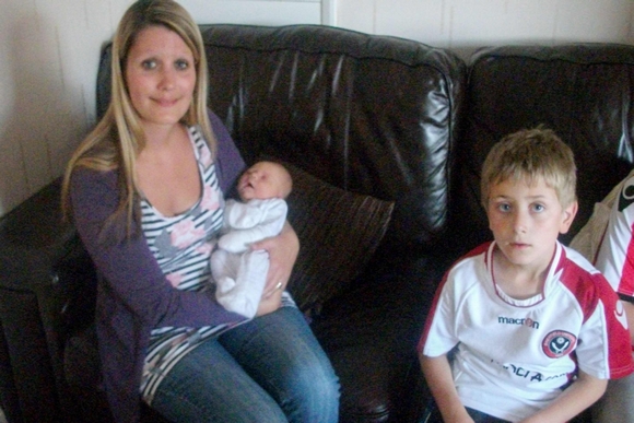 Emily Rose with Aunty Caz, Joe and Sam