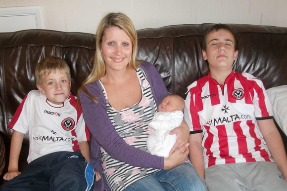 Emily Rose with Aunty Caz, Joe and Sam