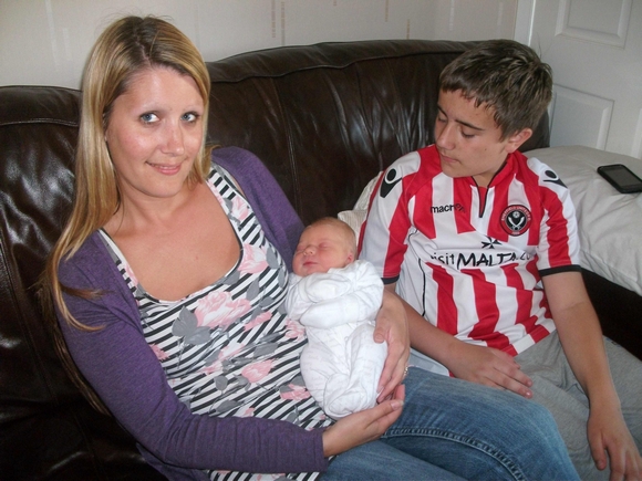 Emily Rose with Aunty Caz and Joe