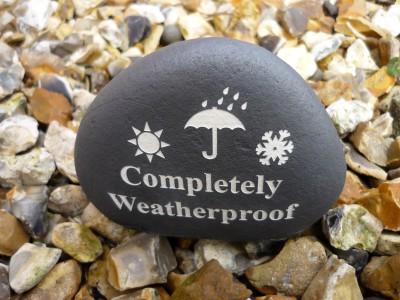 Cherub / Cloud Weatherproof Memorial Stone effect Personalised Pebble 